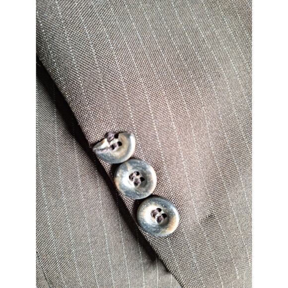 Vintage 70s/80s Brown Pinstripe Suit Jacket Blazer Men Size 40R Retro Grandpa - Picture 8 of 8